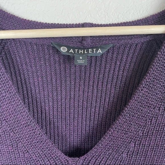 Athleta Switchback Purple Pullover Sweater - Picture 3 of 6